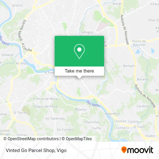 Vinted Go Parcel Shop map