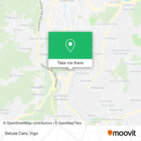 Betula Cars map