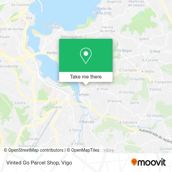 Vinted Go Parcel Shop map