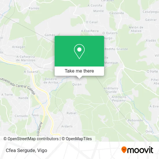 Cfea Sergude map