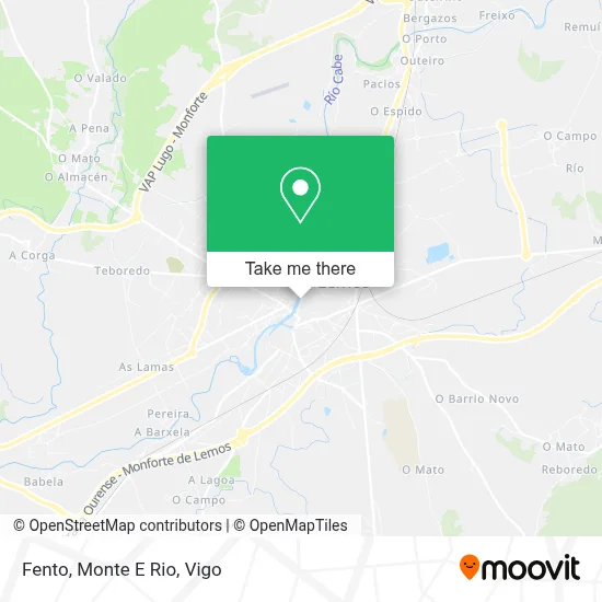 Fento, Monte E Rio map