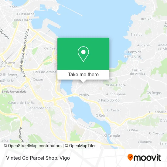 Vinted Go Parcel Shop map
