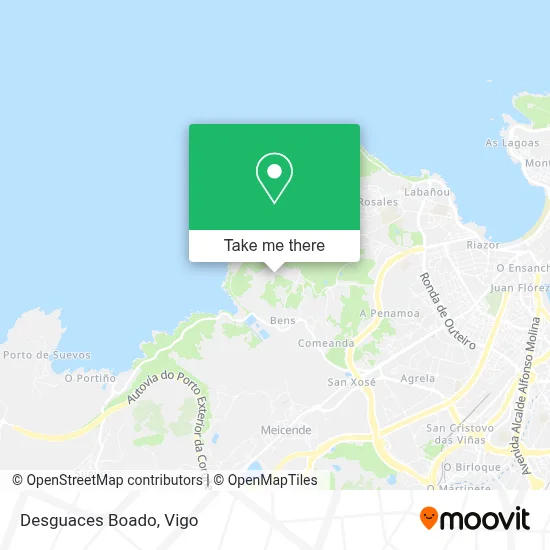 Desguaces Boado map