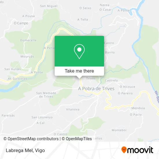 mapa Labrega Mel