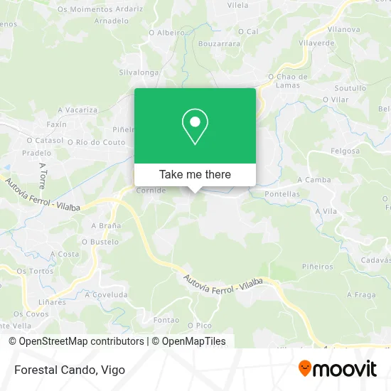 Forestal Cando map