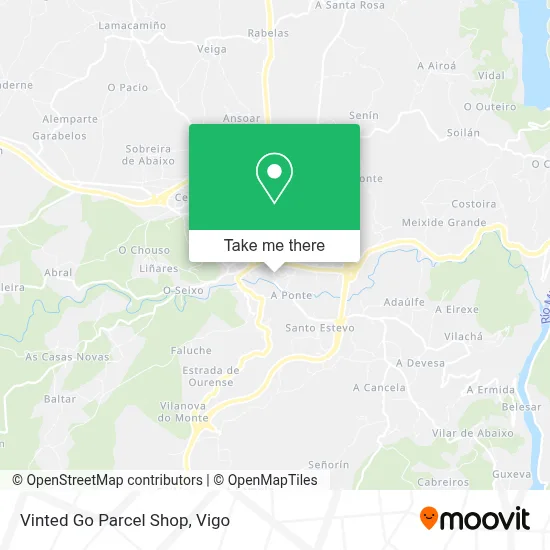 Vinted Go Parcel Shop map