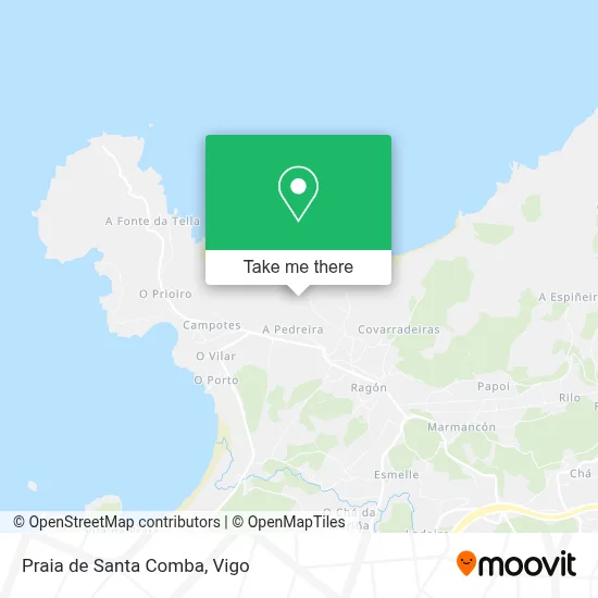 Praia de Santa Comba map
