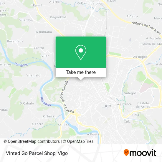 Vinted Go Parcel Shop map