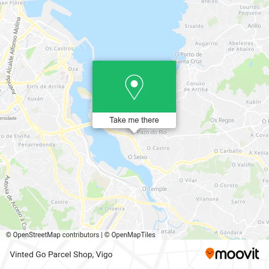 Vinted Go Parcel Shop map