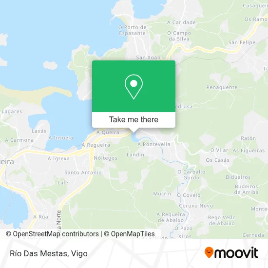 Río Das Mestas map