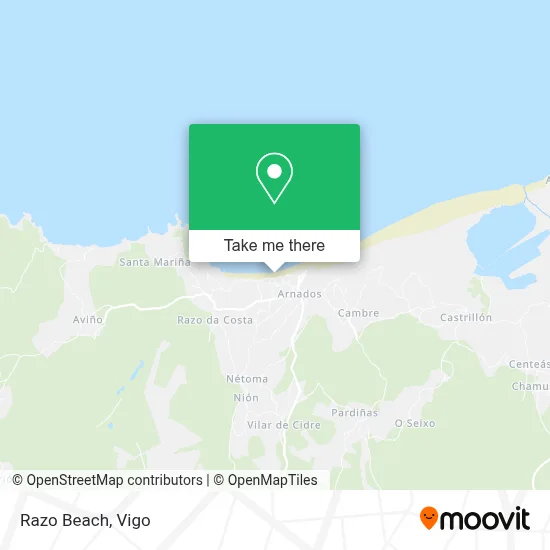 Razo Beach map