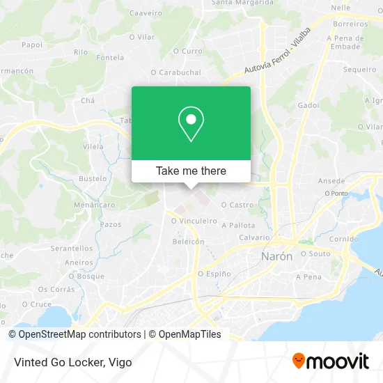 Vinted Go Locker map