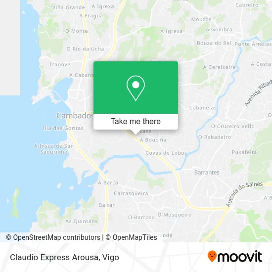 Claudio Express Arousa map