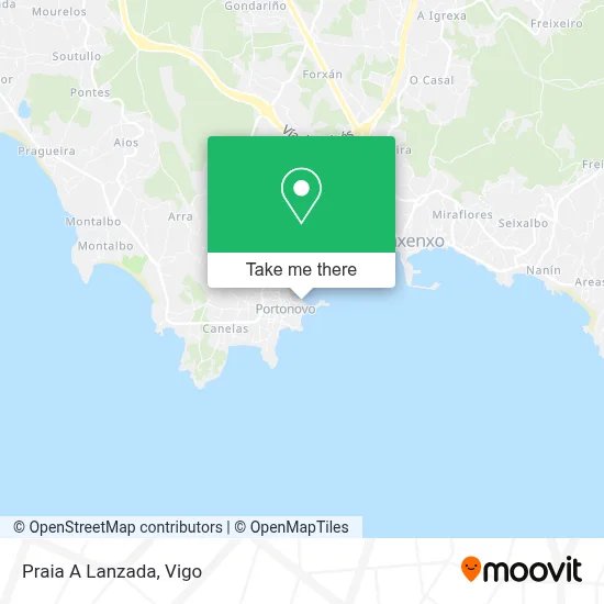 Praia A Lanzada map