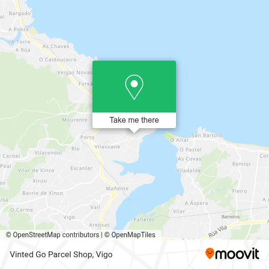 Vinted Go Parcel Shop map