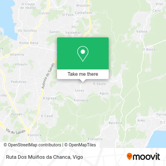Ruta Dos Muiños da Chanca map