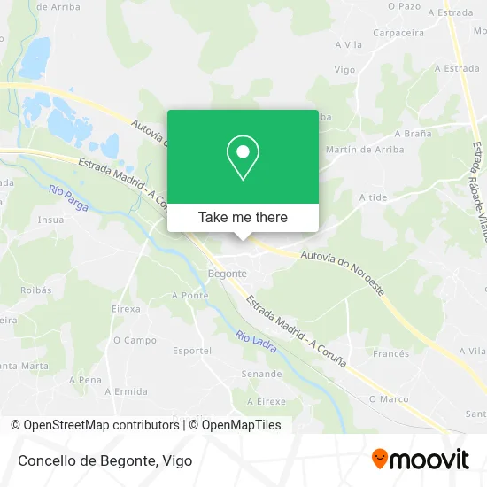 Concello de Begonte map