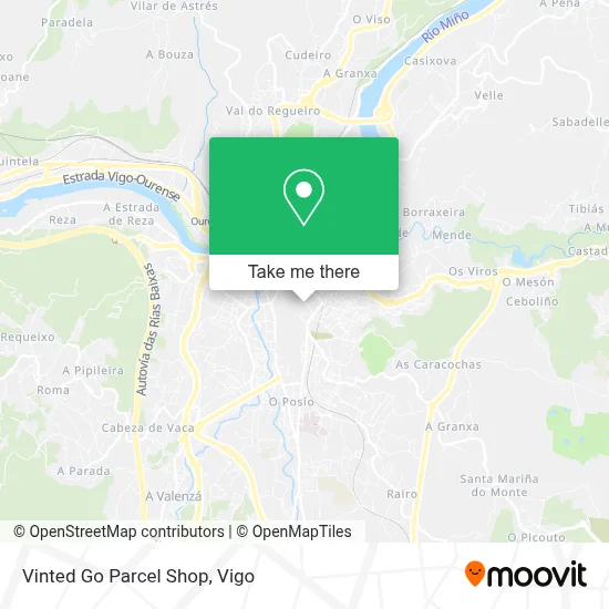 Vinted Go Parcel Shop map