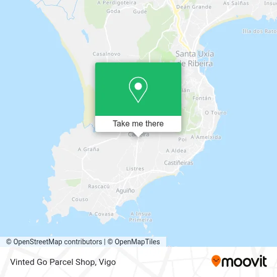Vinted Go Parcel Shop map