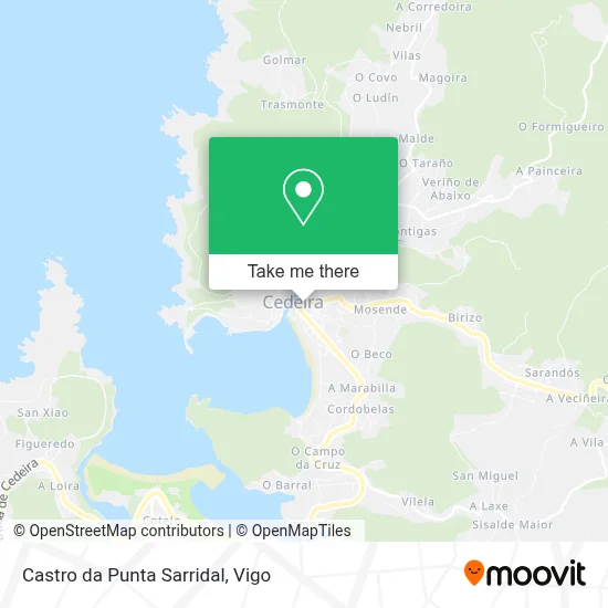 Castro da Punta Sarridal map