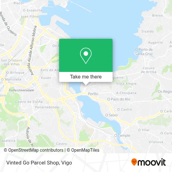 Vinted Go Parcel Shop map