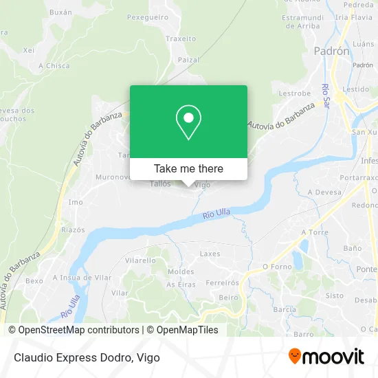 Claudio Express Dodro map