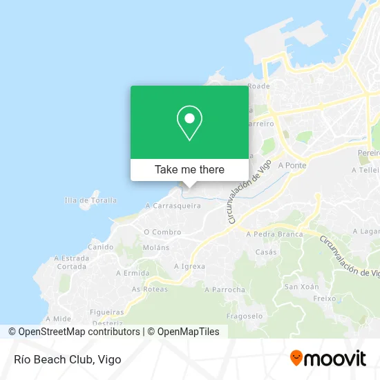 Río Beach Club map