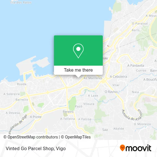 Vinted Go Parcel Shop map