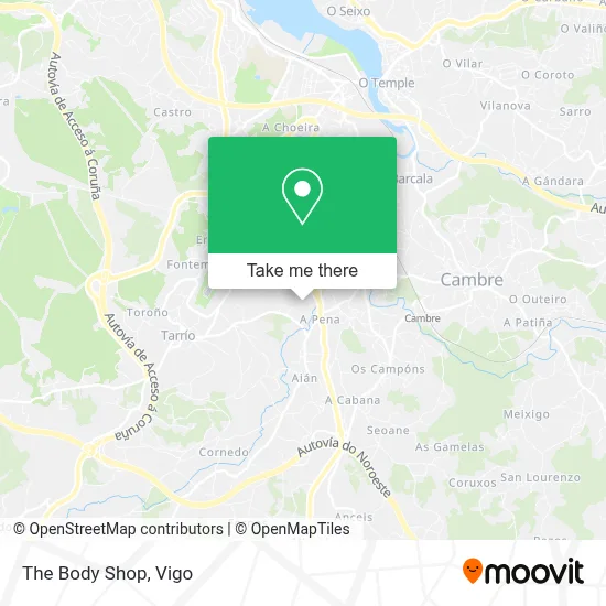 The Body Shop map