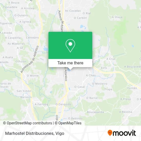 Marhostel Distribuciones map