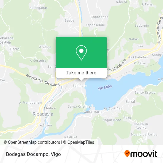 Bodegas Docampo map