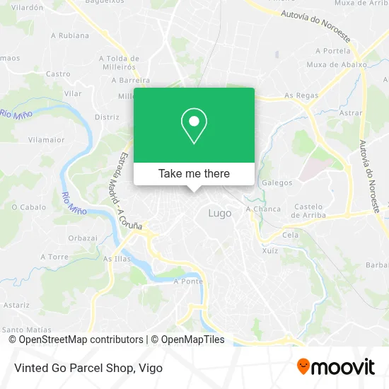 Vinted Go Parcel Shop map