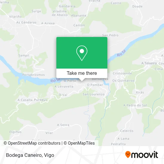 Bodega Caneiro map