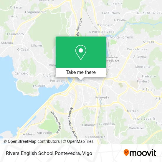 Rivers English School Pontevedra map