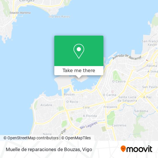Muelle de reparaciones de Bouzas map