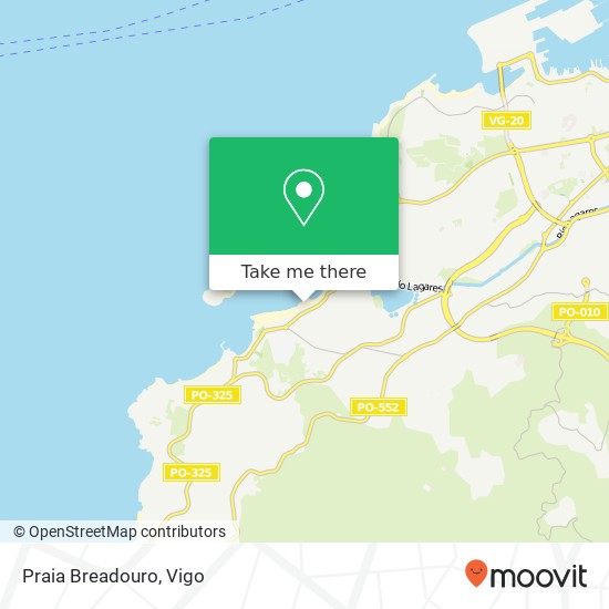 mapa Praia Breadouro