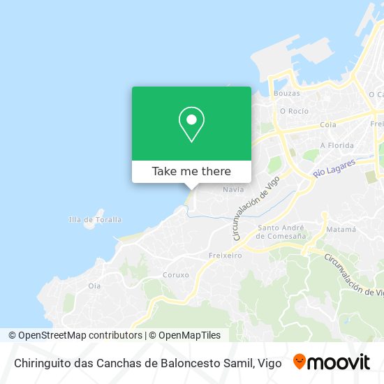 Chiringuito das Canchas de Baloncesto Samil map