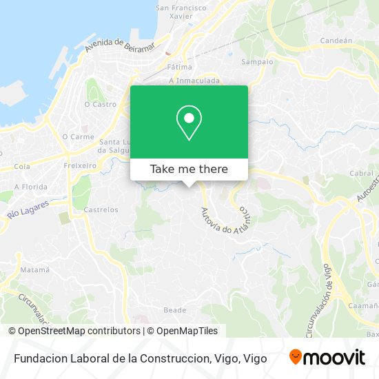 mapa Fundacion Laboral de la Construccion, Vigo