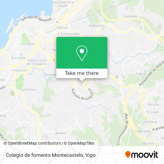 Colegio de fomento Montecastelo map