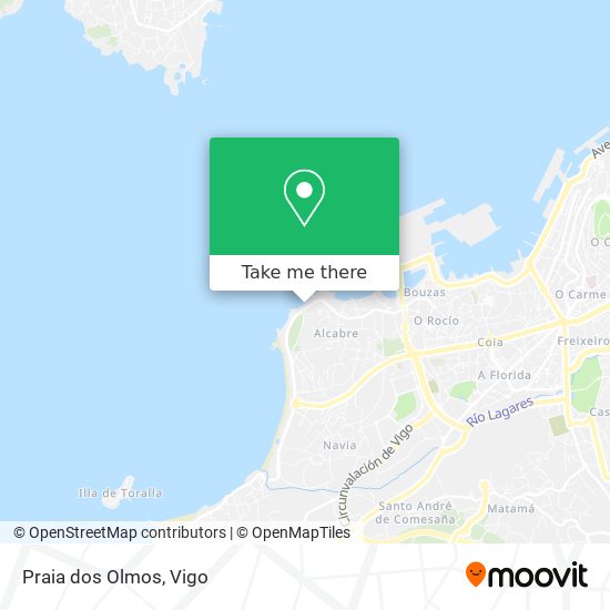 Praia dos Olmos map