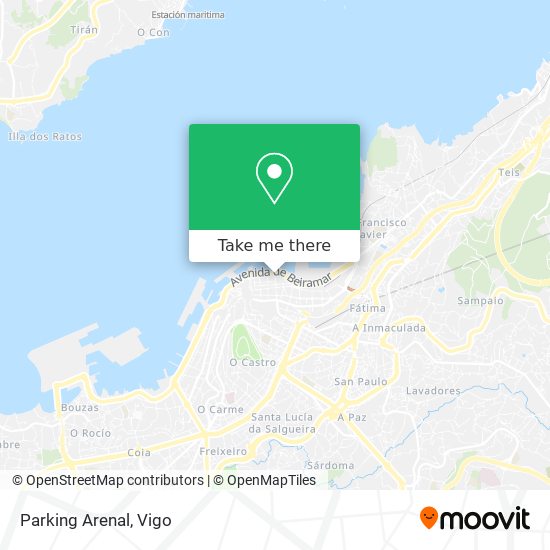 Parking Arenal map