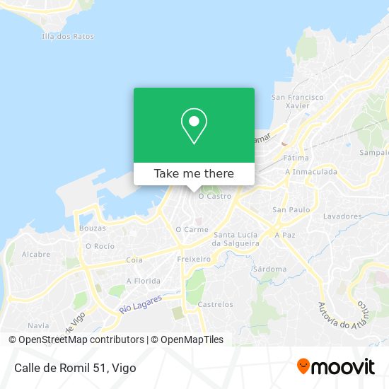 mapa Calle de Romil 51