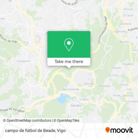 campo de fútbol de Beade map