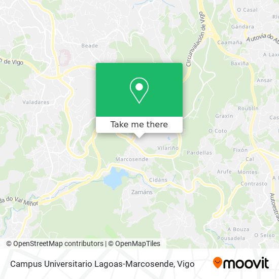 Campus Universitario Lagoas-Marcosende map