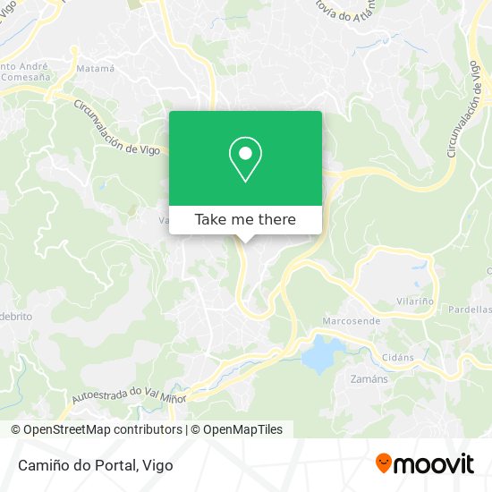 Camiño do Portal map