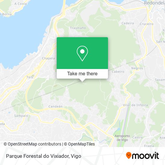 mapa Parque Forestal do Vixiador