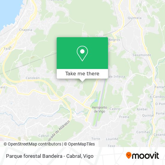 Parque forestal Bandeira - Cabral map