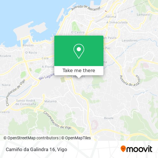 mapa Camiño da Galindra 16