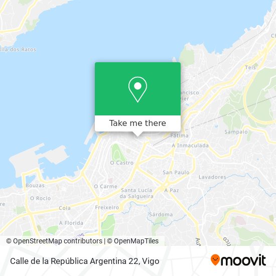 mapa Calle de la República Argentina 22
