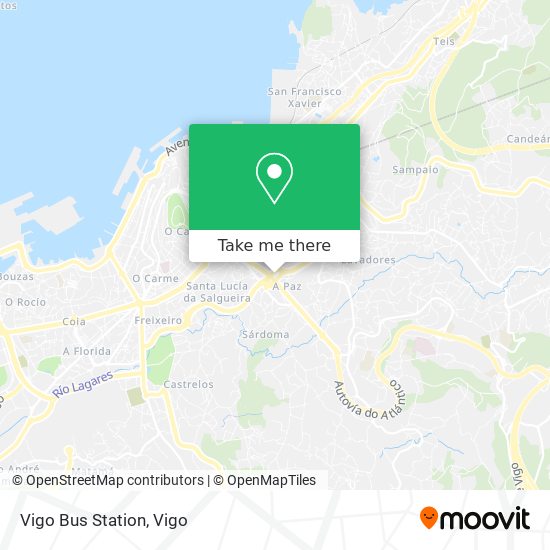 mapa Vigo Bus Station